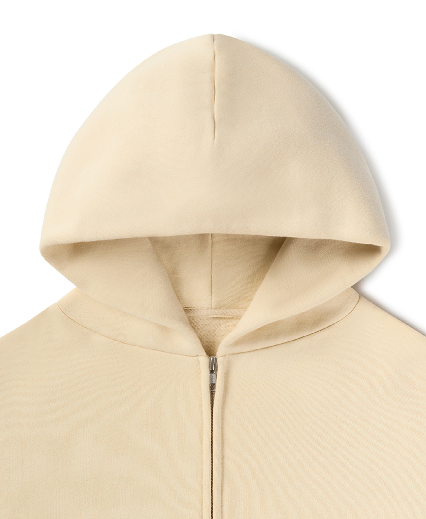 450 GSM 'Cloud Cream' Zipper Hoodie