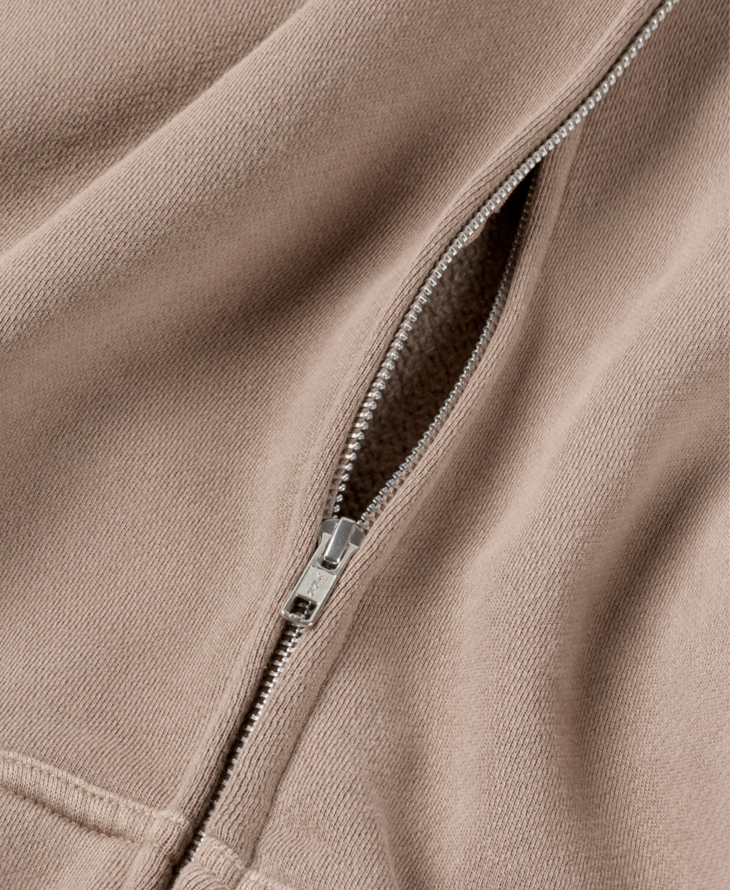 450 GSM 'Vintage Taupe' Zipper Hoodie