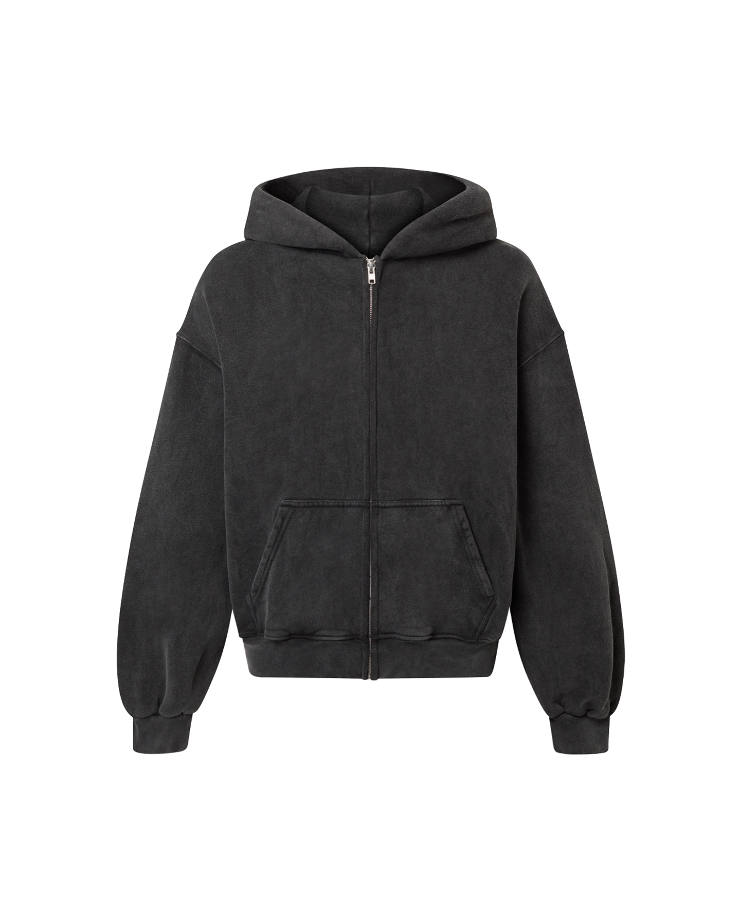 450 GSM 'Vintage Black' Zipper Hoodie