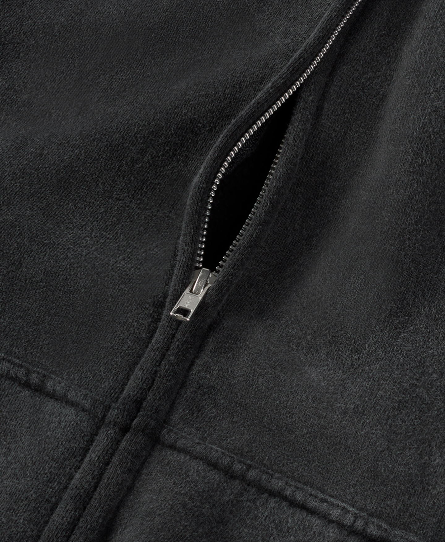 450 GSM 'Vintage Black' Zipper Hoodie