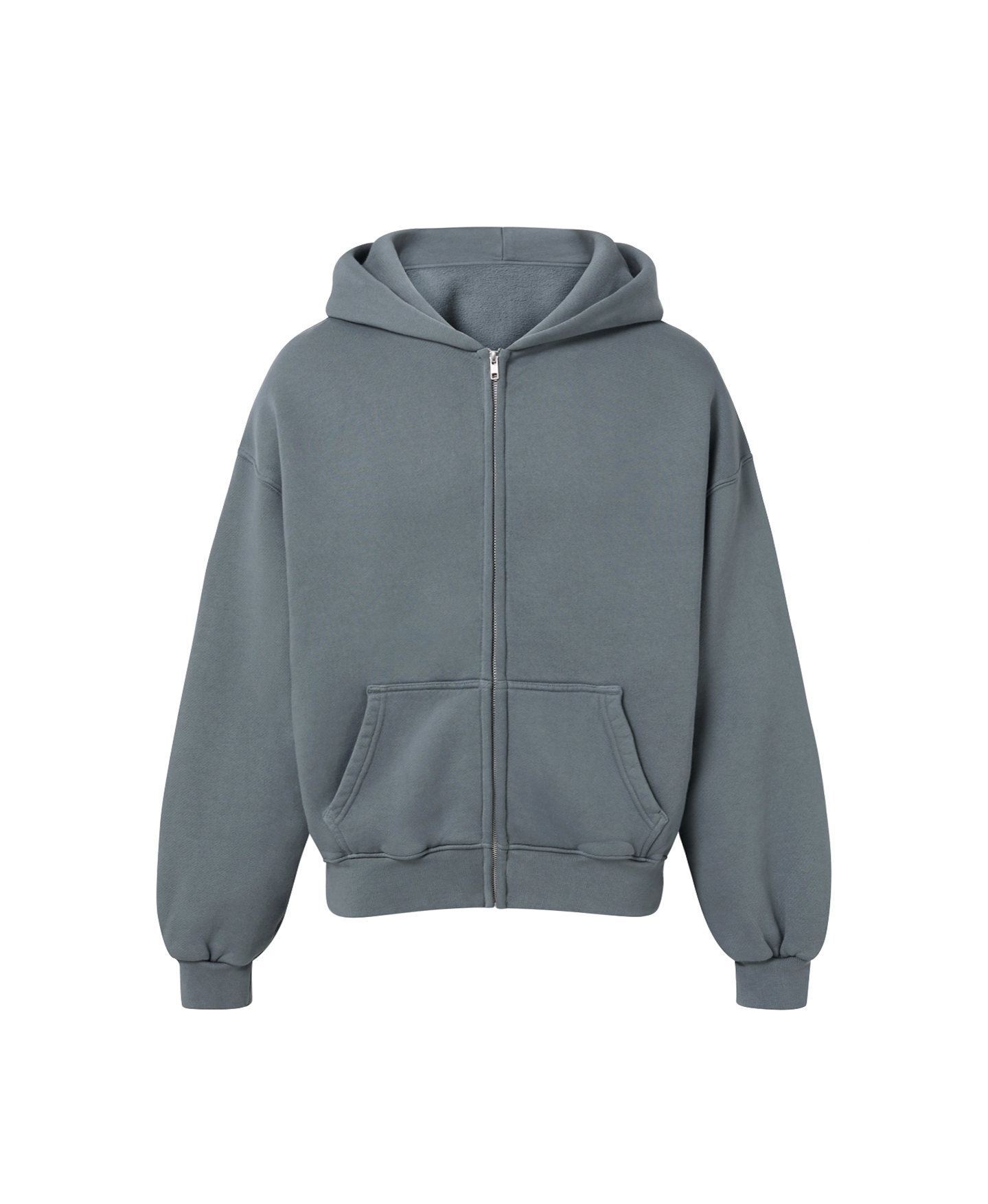 450 GSM 'Iron Gray' Zipper Hoodie