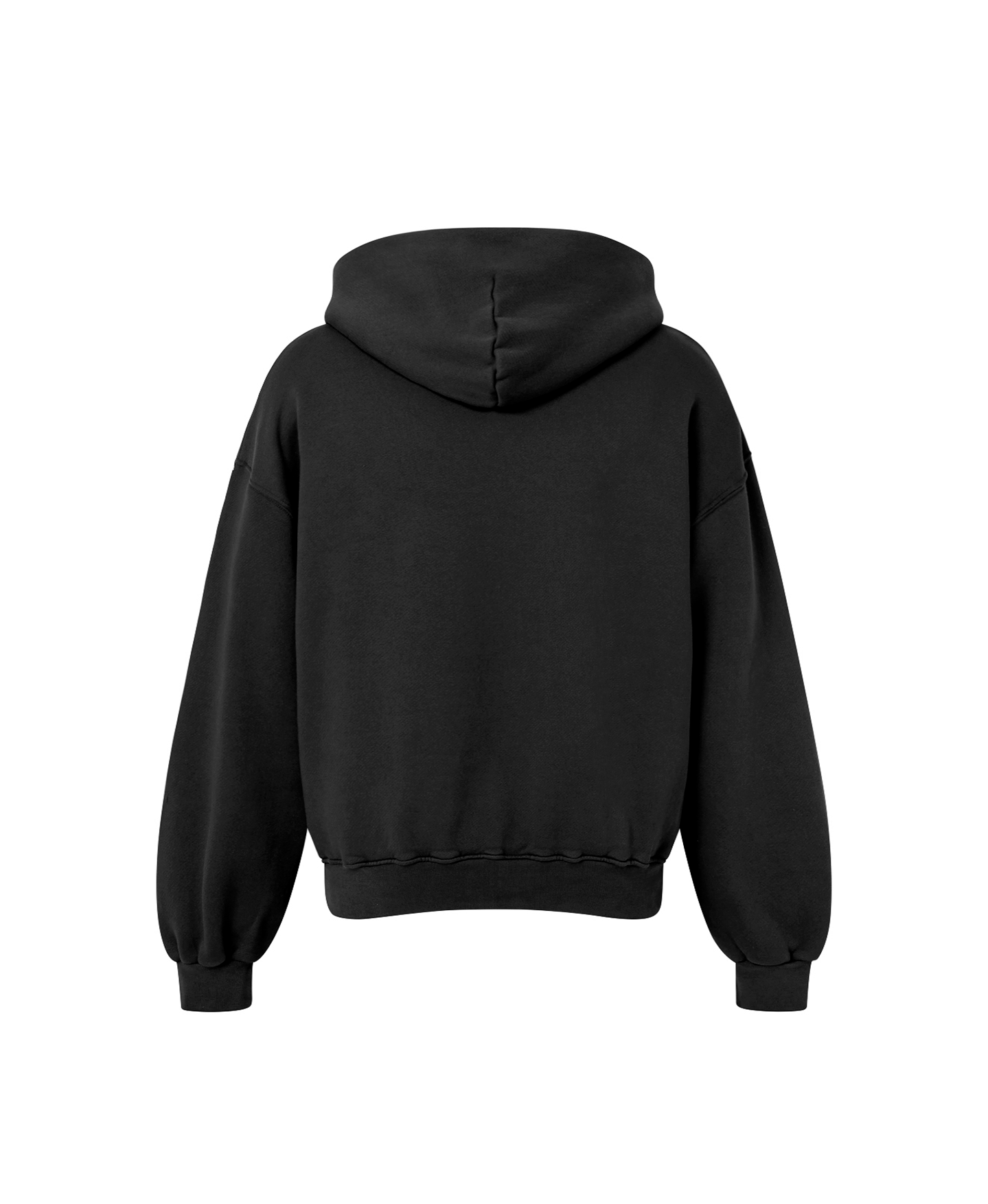 450 GSM 'Jet Black' Zipper Hoodie
