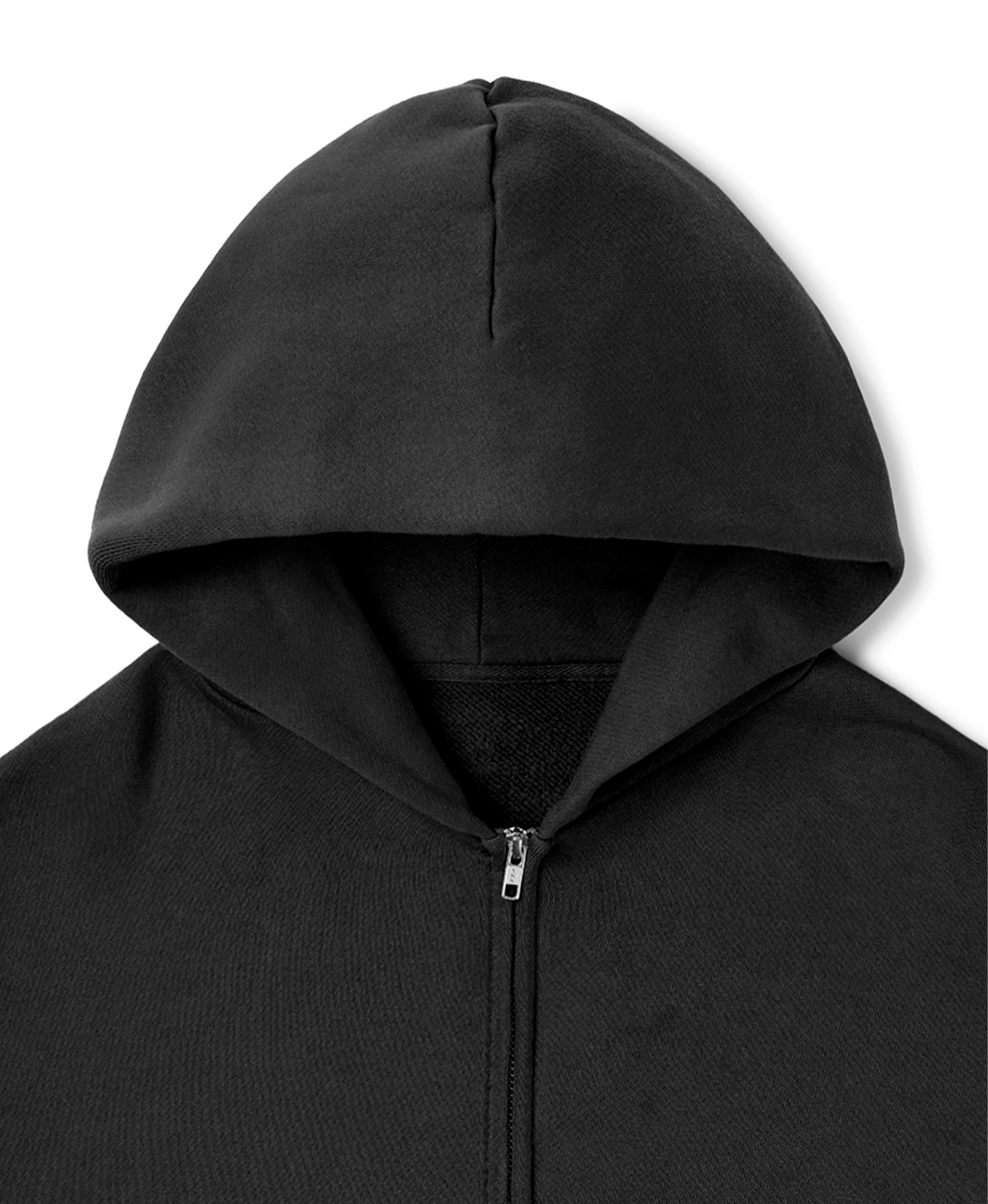 450 GSM 'Jet Black' Zipper Hoodie